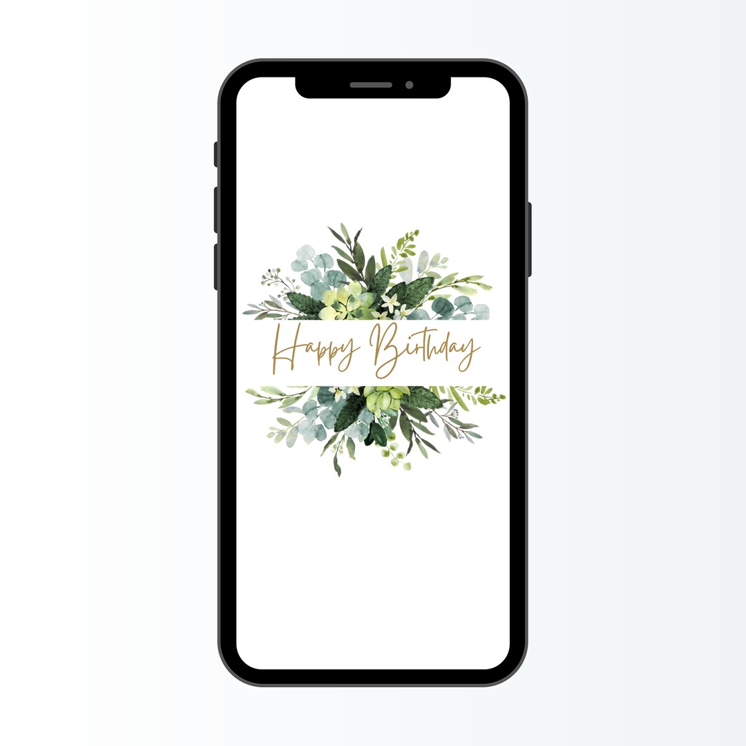 Mobile Phone Happy Birthday Card Digital Birthday Card Phone - Etsy