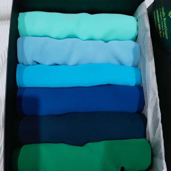 Premium Chiffon Hijab Gift Box | The Elegant Range | 6 Premium Chiffon Hijabs