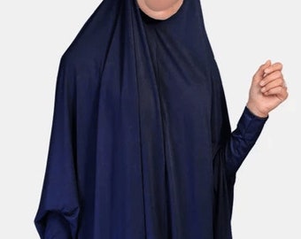 Long Jilbab with Sleeves Free Size | Thin Lightweight Jilbab for everyday use