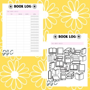 Book Tracker Bundle Daisy Design Printable - Etsy