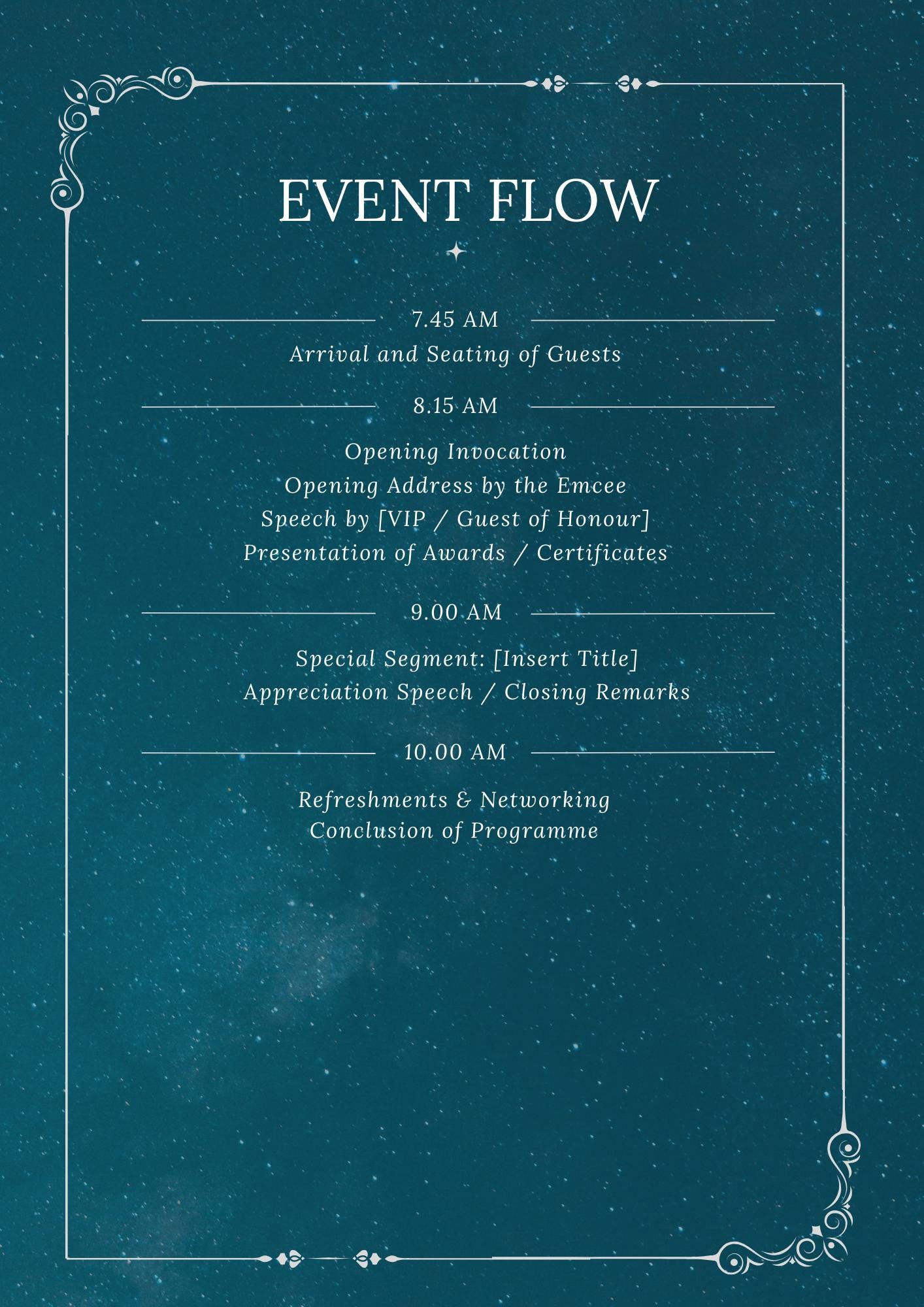 Elegant Ceremony Program Template – Editable Event Booklet - Etsy
