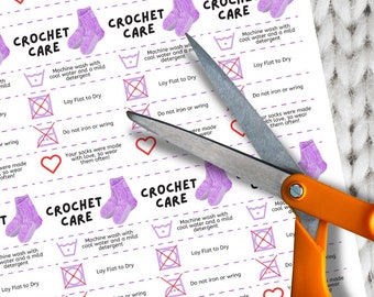 Crochet Care Card: Printable Yarn Washing Instructions (Instant Download)
