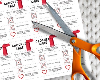 Crochet Care Card: Printable Yarn Washing Instructions (PDF)