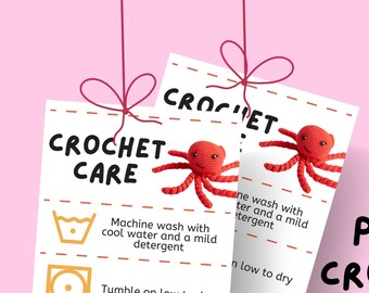 Karta pielęgnacji pluszaka szydełkowego: Instrukcja prania amigurumi (do druku w formacie PDF)