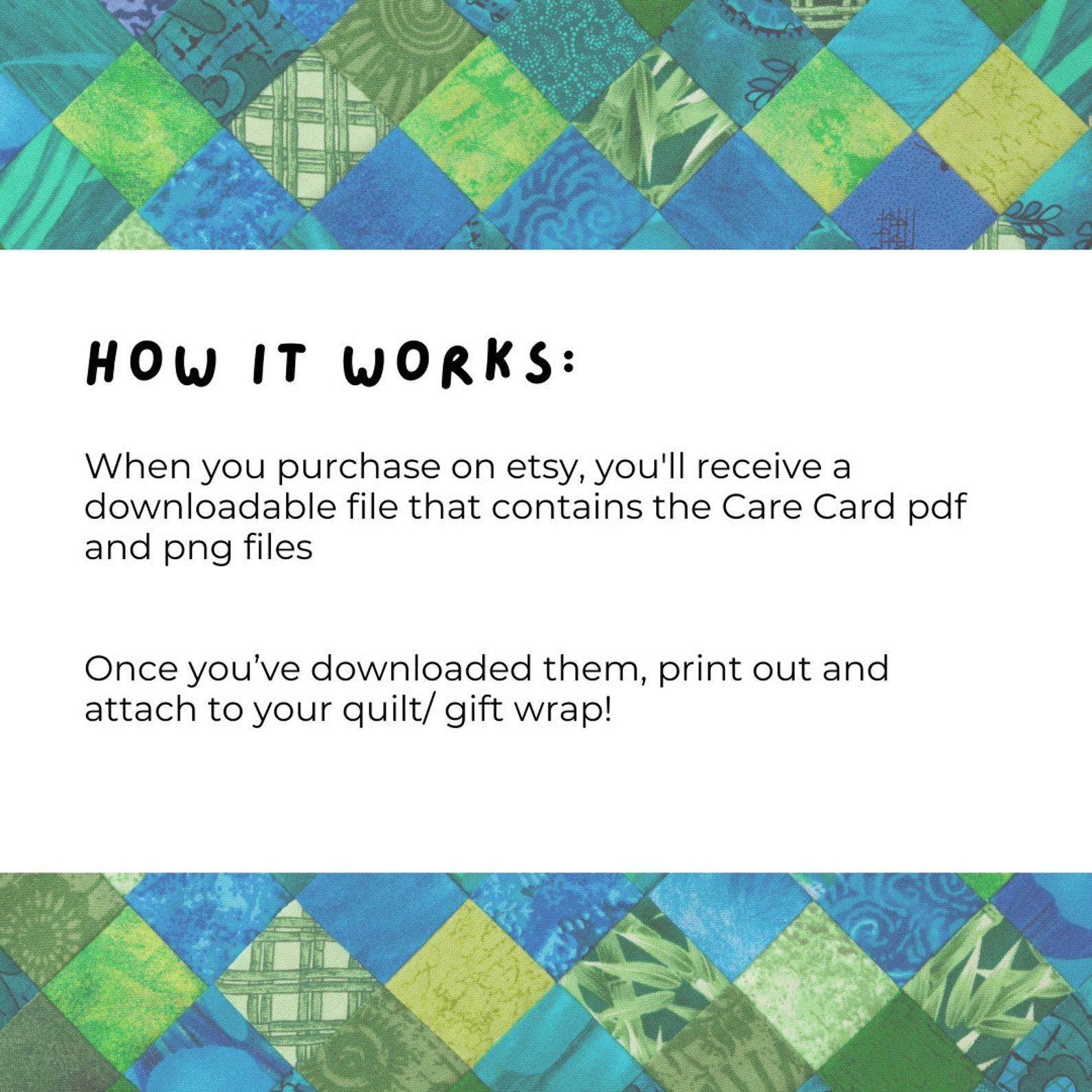 Printable Care Cards, Quilt Care Instructions, Editable Handmade Care Card, Laundry Instructions ...
