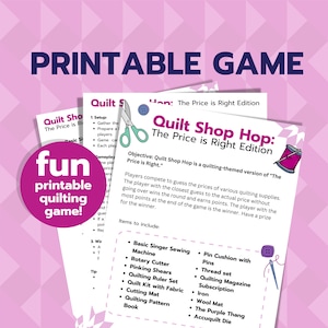 Quilt Game, Quilting Retreat Planner, Games for Quilters, Quilt Retreat Activity, quilt guild party game, Fun Sewing Game, Digital Download