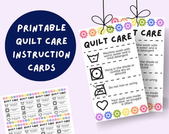 Quilt Care Card: Printable Laundry Instructions (PDF)