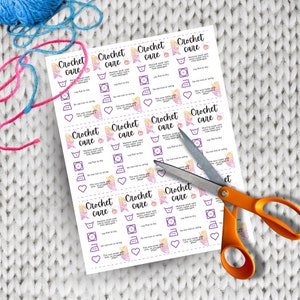 Crochet Care Card, Printable Care Instructions, Yarn Washing ...