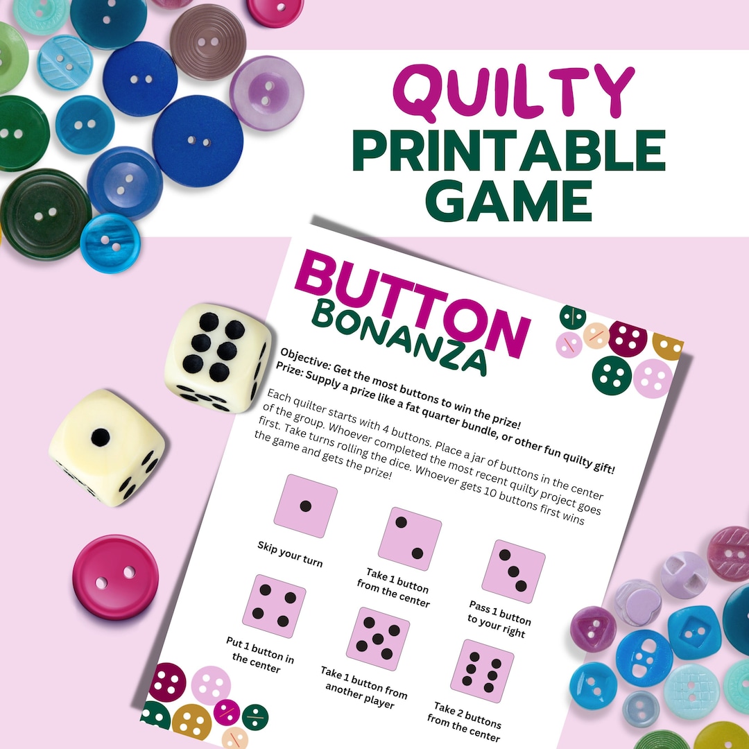 Printable Game for Quilters, Quilt Retreat Activity, Quilt Guild Party