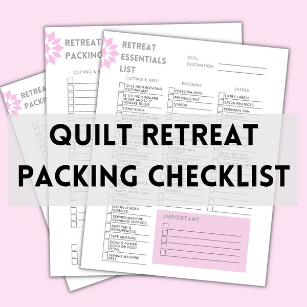 Packing Checklist Etsy