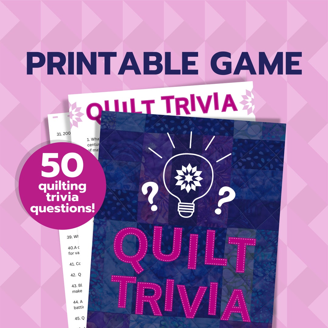 Quilting Trivia, Quilt Game, Printable Game for Retreats, Quilt Retreat