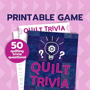 Quilting Trivia, Quilt Game, Printable Game For Retreats, Quilt Retreat Activity, quilt guild party game, Fun Sewing Game, Digital Download