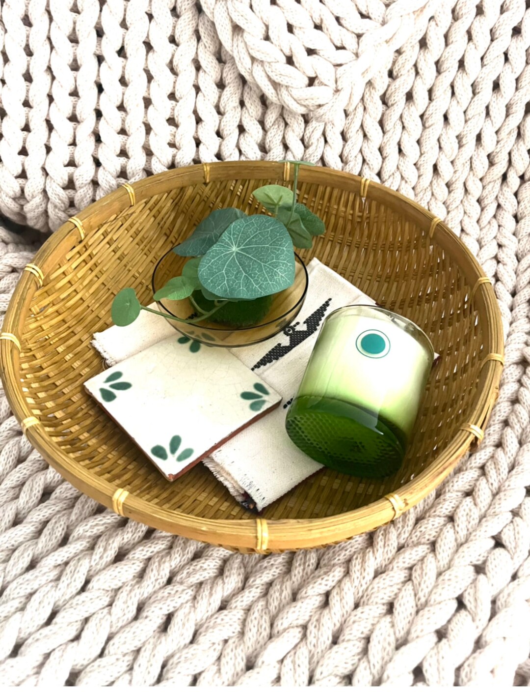 Vintage Etsy Gift Basket for Holidays Wicker Basket Handmade Etsy