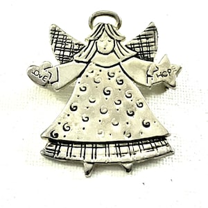 Vintage Silver Tone Angel Pin