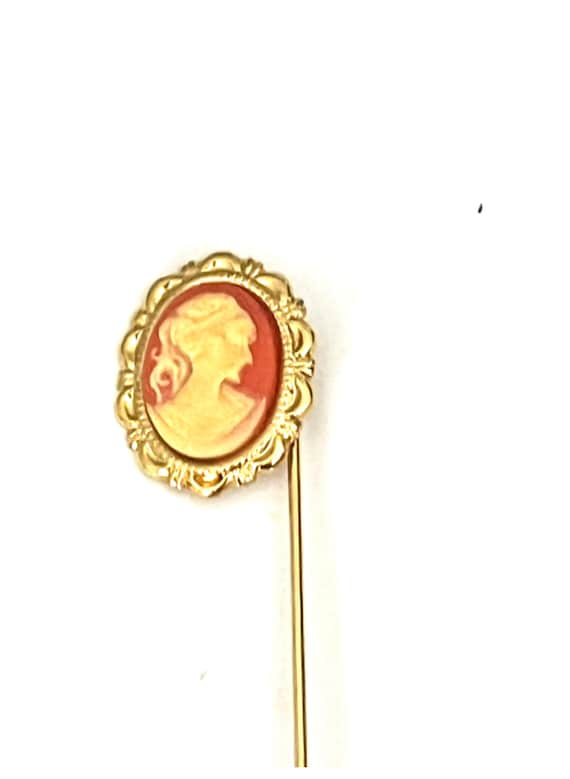 antique cameo stick pin  cameo pin carved stickpin