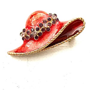 Vintage Red Hat Society Brooch