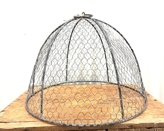 vintage chicken wire plant cage cover