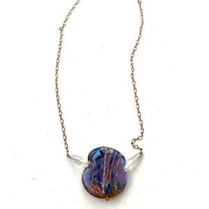 Colgante de vidrio, JOYERÍA de vidrio, Collar de vidrio