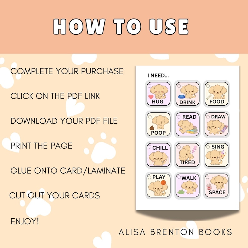 Essa Patch Printable Golden Retriever ESSA Communication Cards | Printable (instant Download ...