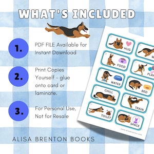 Essa Patch Printable German Shepherd ESSA Communication Cards | Printable DIY (PDF) - Etsy