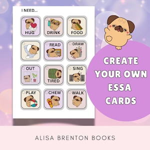 Cartes de communication ESSA | Accessoire ESSA pour chien mignon | Cartes de communication non verbale pour ESSA | Imprimable | Téléchargement instantané