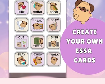 Printable Pug Communication Cards: Non Verbal ESSA Accessory (Digital Download)