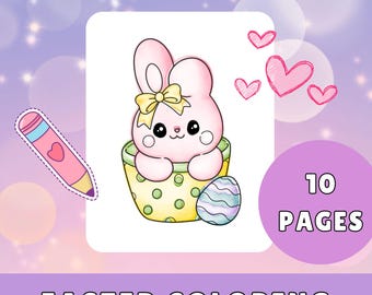 Easter Coloring Pages | 10 Fun Printables (Instant Download)