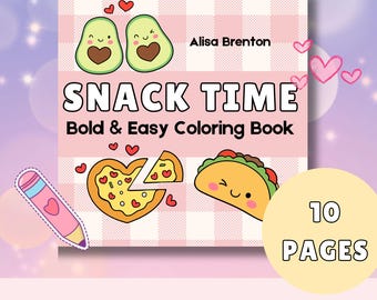 Snack Time Coloring Pages: 10 Fun & Simple Food Designs (PDF Download)