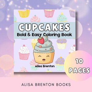 Cupcake Coloring Pages | 10 Cupcake Coloring Sheets | Easy Designs for All Ages | Kawaii Coloring | | Party Coloring | Instant Download