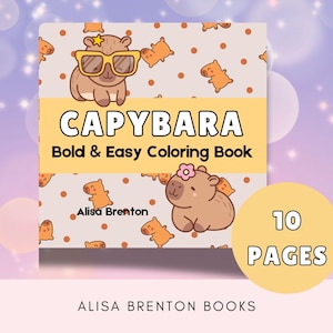 Capybara Coloring Pages | 10 Bold Designs (PDF Download)