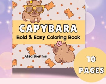Capybara Coloring Pages | 10 Bold Designs (PDF Download)
