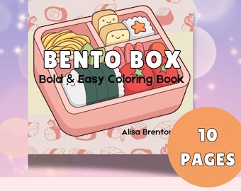 Bento Box Coloring Pages: Kawaii Japanese Food (PDF Download)