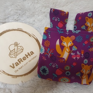 Bag Bicycle Steering Wheel Bag Bicycle Bag Handlebar Bag Children Fox Flower Purple image 1