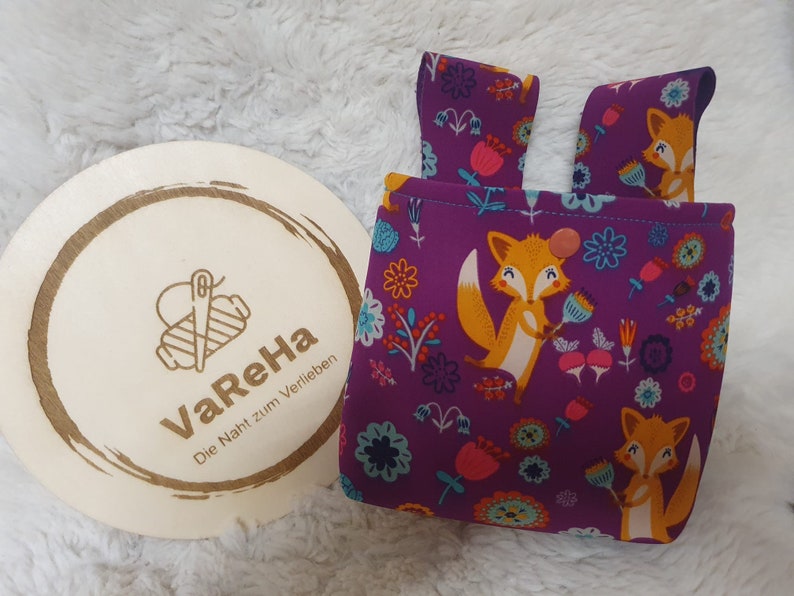 Bag Bicycle Steering Wheel Bag Bicycle Bag Handlebar Bag Children Fox Flower Purple image 1