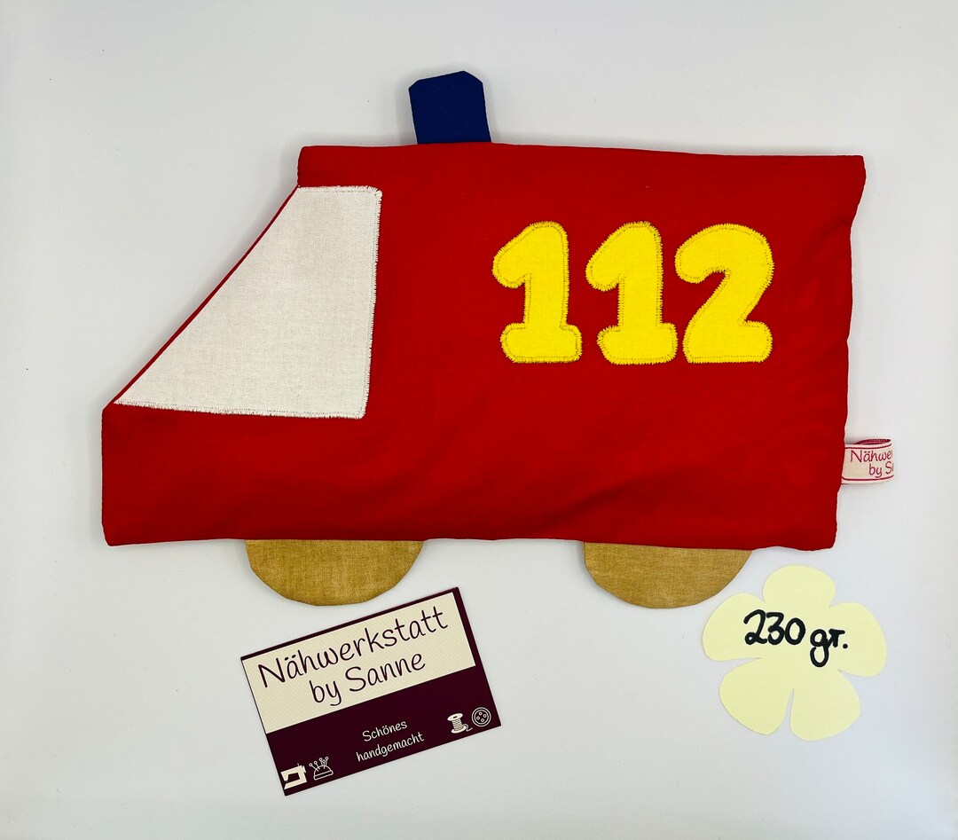 Cherry Pit Pillow Fire Engine for Babies and Children Etsy