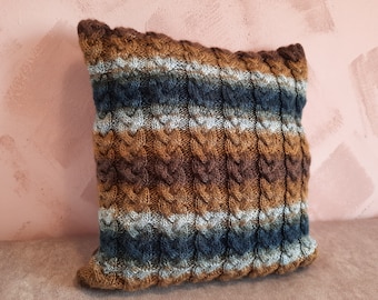 Decorative pillow cover color brown-blue 15.75*15.75 inches