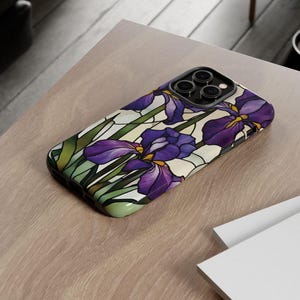 Stained Glass Iris Phone Case, glossy, iPhone 14 Pro Max