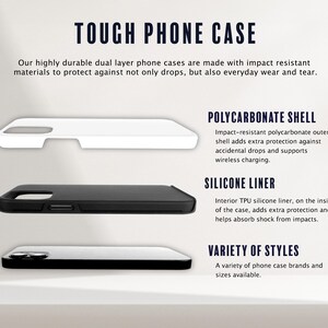 May include: A tough phone case with a polycarbonate shell and silicone liner. The case is designed to protect your phone from drops and everyday wear and tear. It also supports wireless charging.