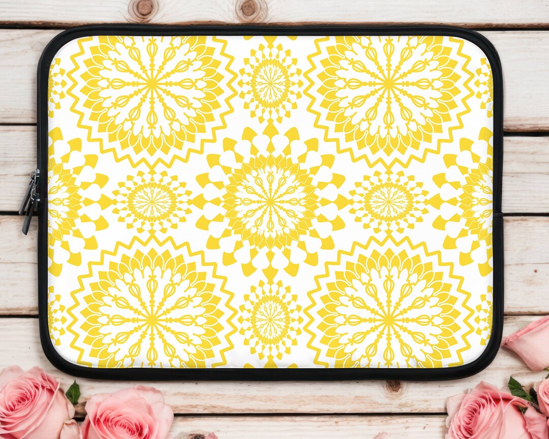 Yellow Geometric Laptop Sleeve for Laptops Ipads Tablets Etsy