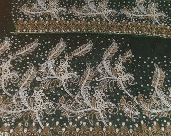 Nigerian Gold George lace . Handmade George Fabric: 2.5 silk + 2.5  silk +2 yrds Net blouse.