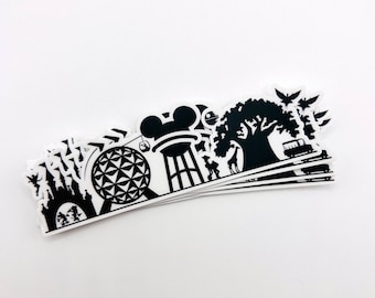 Magical Parks Icons Sticker - Parks Sticker, Waterproof Sticker, Magical Parks Decal