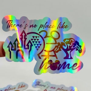 Holographic Magical Parks Home Sticker, Park Icons