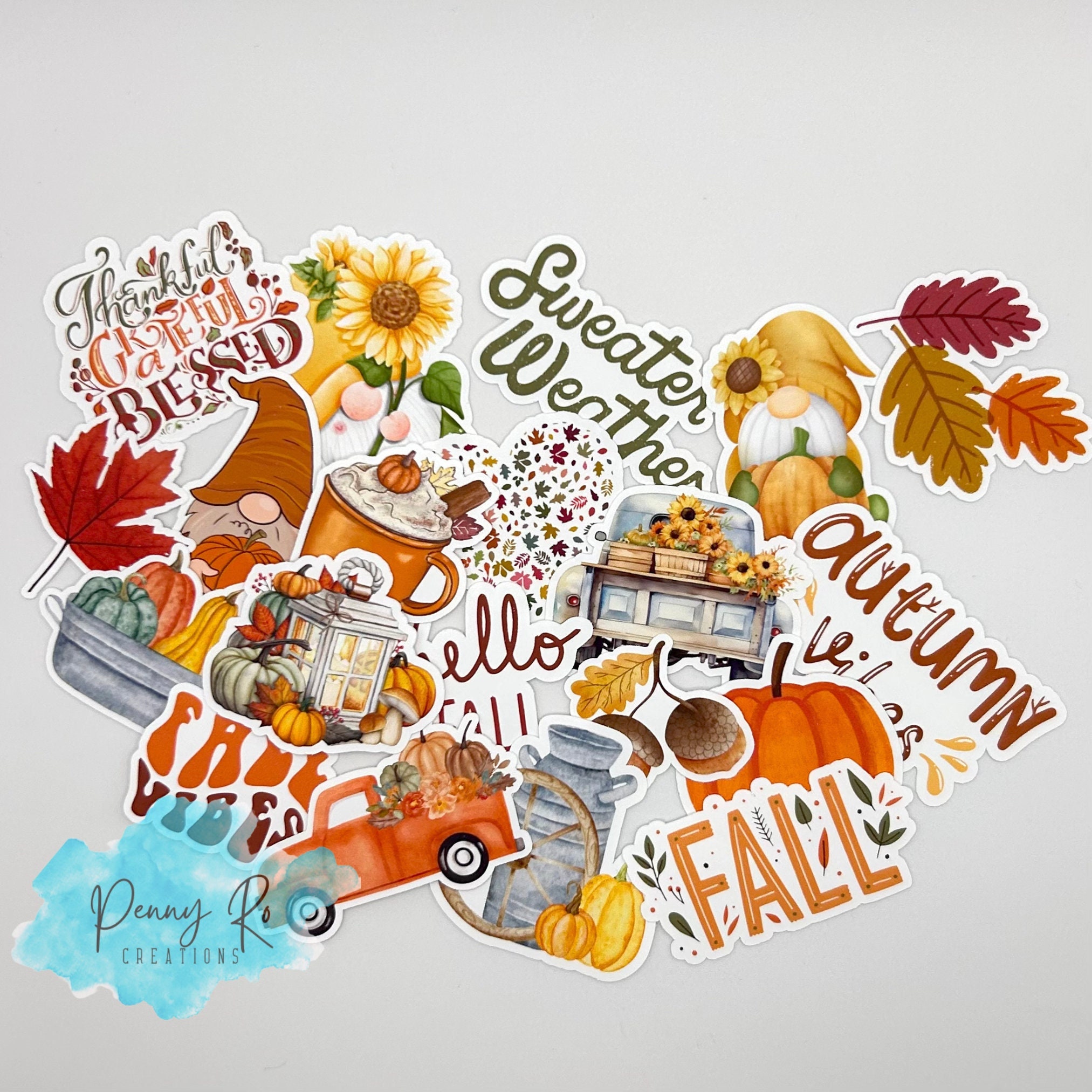 Autumn Farmhouse Stickers Set of 20 Fall Stickers - Etsy