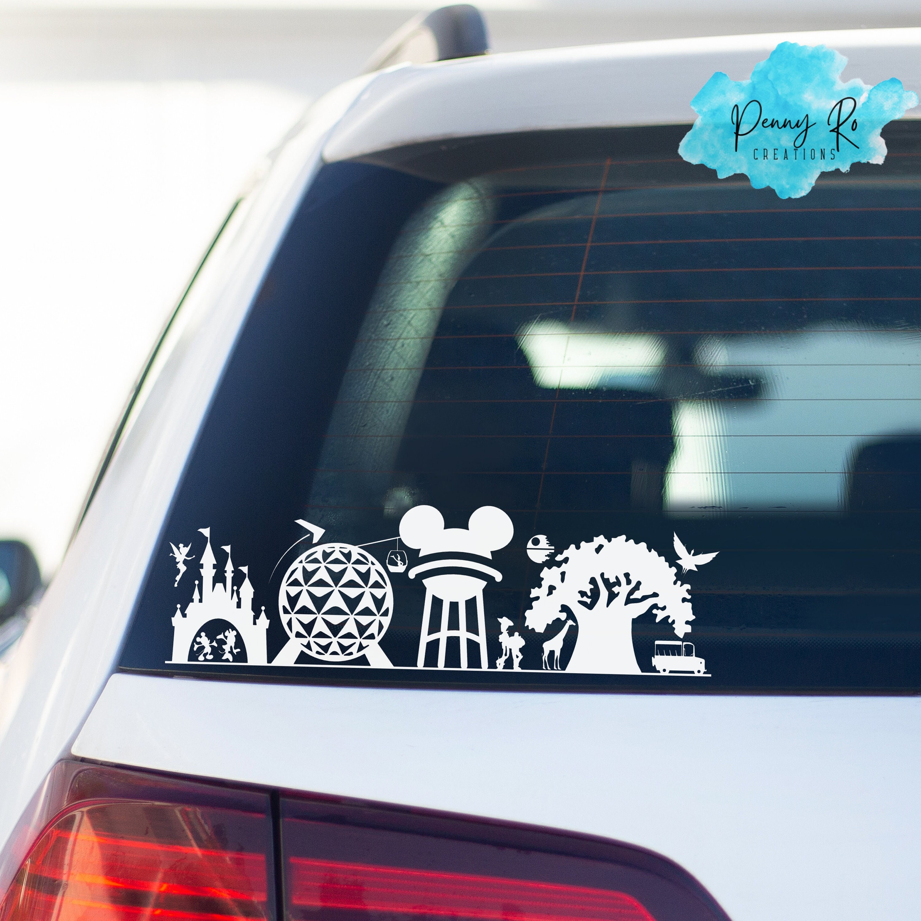 Magical World Car Decal, Parks Icon Bumper Sticker, Waterproof Decal, Water bottle Decal, Weatherproof