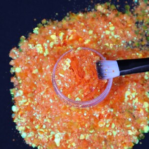 Orange Yellow Holographic Glitter: Resin & Nail Art Supplies