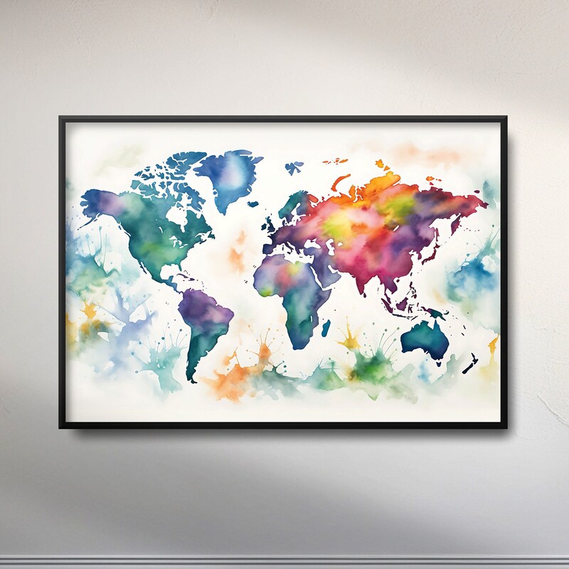 World Map Poster - Etsy