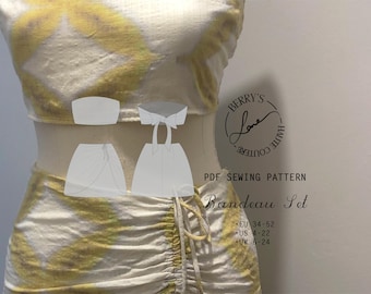 Badeau Set PDF Sewing Pattern-Instant Download A4-Eu 34-52/Us 4-22/ Uk 6-24