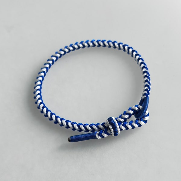 Bracelet Israël support Israël avec bracelet en corde tressée tissée Israël Couleur bleu et blanc Pour femme homme Bracelet drapeau juif