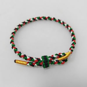 Handmade Woven Free Palestine Bracelet personalised Braided Knot rope Flag bracelet free Gaza Palestinian wristband Red Green Gift for women