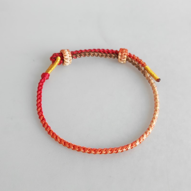 String Rope Bracelets Woven Thin Rainbow String Bracelets Buddhist Tibetan Bracelet Braided ...